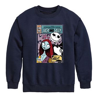 Disney's The Nightmare Before Christmas Boys 8-20 Jack and Sally Crew Fleece
