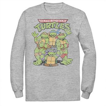 Big & Tall Nickelodeon Teenage Mutant Ninja Turtles Group Pose Long Sleeve
