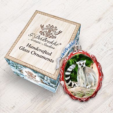 Designocracy Monkey Mercury Glass Ornament by G. DeBrekht Wildlife Holiday Decor