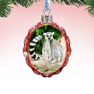 Designocracy Monkey Mercury Glass Ornament by G. DeBrekht Wildlife Holiday Decor