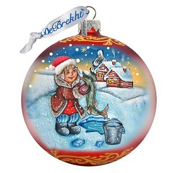 G.Debrekht For The Pike Village Ball Glass Ornament by G. DeBrekht Decor Christmas Decor - 73323