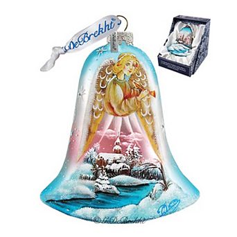 G.Debrekht Angel Bell Glass Ornament by G. DeBrekht DecorNativity Holiday Decor - 73162
