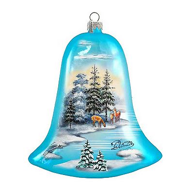 G.Debrekht Peaceful Kingdom Bell Glass Ornament by G. DeBrekht - 752-005