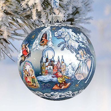 Limited Edition, Oversized Snow Queen Ball Glass Ornament