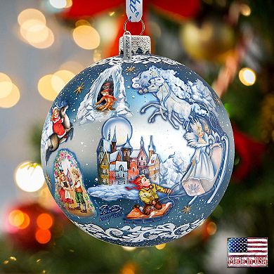 Limited Edition, Oversized Snow Queen Ball Glass Ornament
