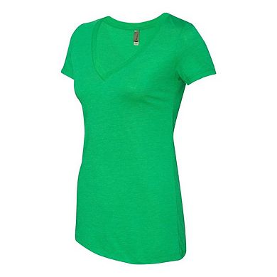 Next Level Womens Triblend Deep V-neck T-shirt