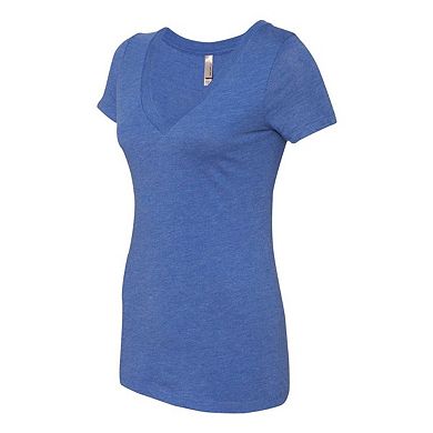 Next Level Womens Triblend Deep V-Neck T-Shirt