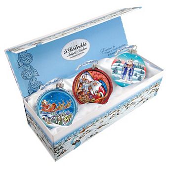 G.Debrekht Christmas Balls Glass Ornament Set of 3 by G. DeBrekht Christmas Decor - 75011-B3