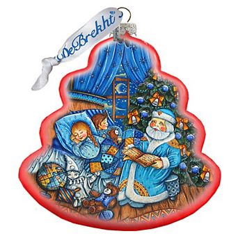 G.Debrekht Christmas Night Wreath Glass Christmas Ornament by G. DeBrekht Christmas Decor - 762-020