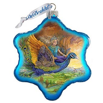 G.Debrekht Peacock Princess Glass Ornament by Josephine Wall Decor Christmas Decor - 754-402-JW