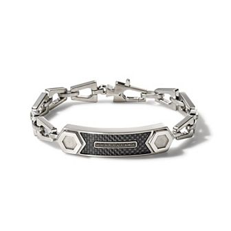 Bulova Men's Precisionist Diamond Stainless Steel ID Link Bracelet