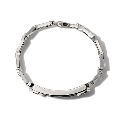 Bulova Men's Precisionist Diamond Stainless Steel ID Link Bracelet