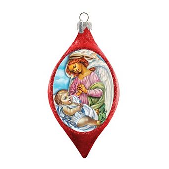 G.Debrekht Angelic Touch Drop Glass Ornament by G. DeBrekht DecorNativity Holiday Decor - 757-022R
