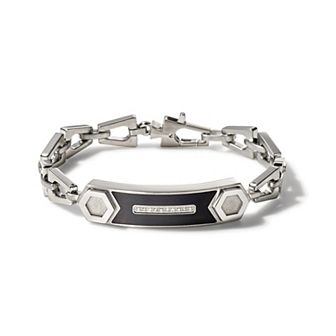 Bulova Men's Precisionist Diamond ID Link Stainless Steel Bracelet