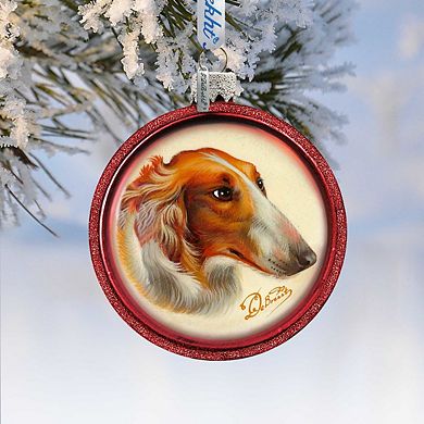 G.Debrekht Dog Best Friend Cut Ball Glass Ornament by G. DeBrekht Decor Christmas Decor - 764-019