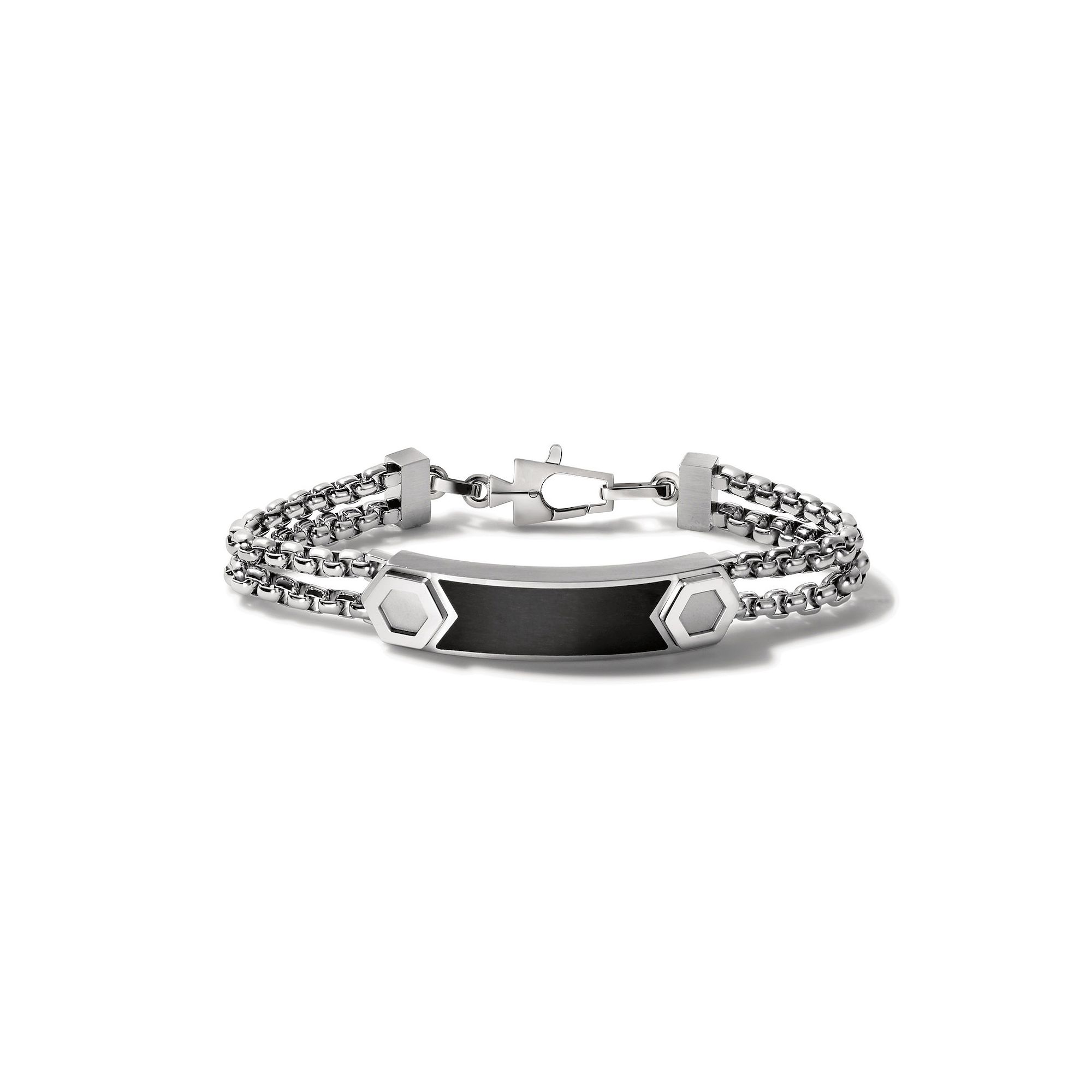 Bulova Mens Precisionist Stainless Steel ID Link Bracelet, Size: 7.5