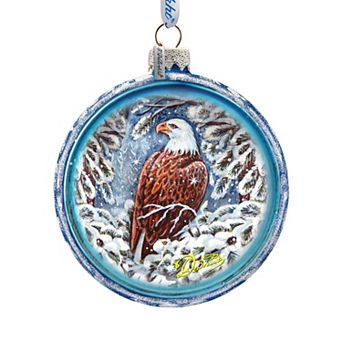 G.Debrekht Eagle Cut Ball Glass Ornament by G. DeBrekht DecorWildlife Holiday Decor - 764-121