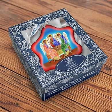 G.Debrekht Trinity Nativity Snowflake Glass Ornament by G. DeBrekht DecorNativity Holiday Decor - 754-034