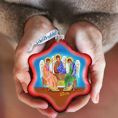 G.Debrekht Trinity Nativity Snowflake Glass Ornament by G. DeBrekht DecorNativity Holiday Decor - 754-034