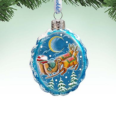 Designocracy Christmas Night Mercury Glass Ornaments Set of 3 by G. DeBrekht Christmas Decor