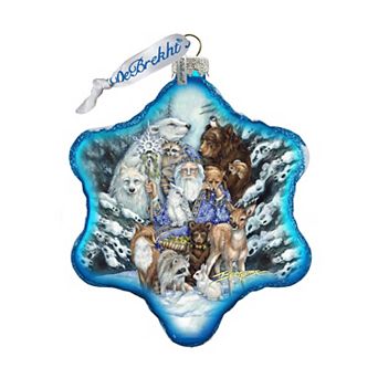 G.Debrekht Gather in Peace Father Winter Glass Ornament by J. Bergsma Decor Christmas Decor - 754-968-JB