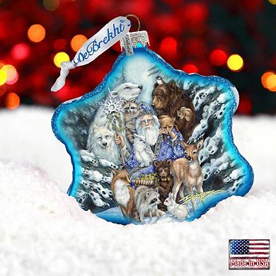 G.Debrekht Gather in Peace Father Winter Glass Ornament by J. Bergsma Decor Christmas Decor - 754-968-JB