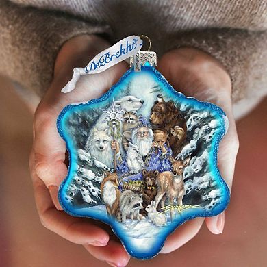 G.Debrekht Gather in Peace Father Winter Glass Ornament by J. Bergsma Decor Christmas Decor - 754-968-JB