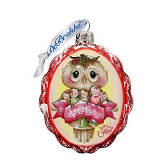 Designocracy Noel Owl Mercury Glass Christmas Ornament by J. Mills-Price Christmas Decor