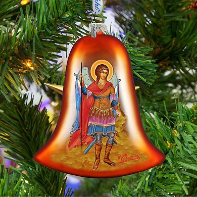 G.Debrekht Saint Michael Bell Glass Ornament by G. DeBrekht Decor Christmas Decor - 752-037