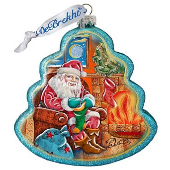 G.Debrekht Night Before Christmas Tree Glass Ornament by G. DeBrekht Christmas Decor - 762-010