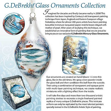 G.Debrekht Sledging Santa Ball Glass Ornament by G. DeBrekht - 73442