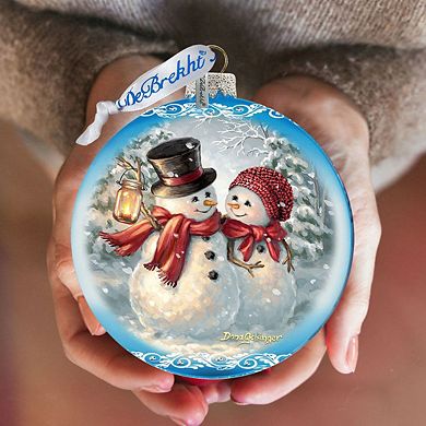 Snow Much in Love Glass Ornament Limited Edition by D. Gelsinger