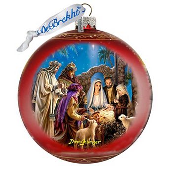 Holy Night Nativity Glass Ornament Limited Edition by D. Gelsinger