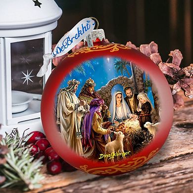 Holy Night Nativity Glass Ornament Limited Edition by D. Gelsinger