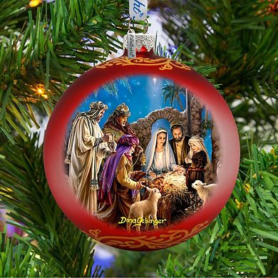 Holy Night Nativity Glass Ornament Limited Edition by D. Gelsinger