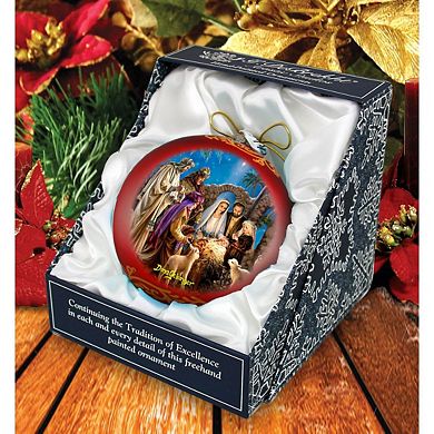 Holy Night Nativity Glass Ornament Limited Edition by D. Gelsinger