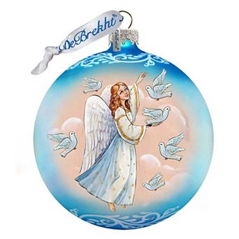 G.Debrekht Serenity Angel Glass Ornament by G. DeBrekht DecorNativity Holiday Decor - 73366