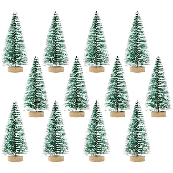12 Pack Mini Christmas Trees for Tabletop, Xmas Holiday Home