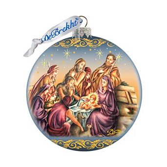 Nostalgic Family Nativity Glass Ornament Limited Edition by G. DeBrekht