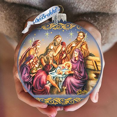 Nostalgic Family Nativity Glass Ornament Limited Edition by G. DeBrekht