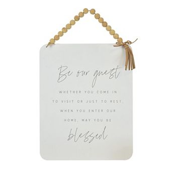 Belle Maison Be Our Guest Beaded Wall Decor
