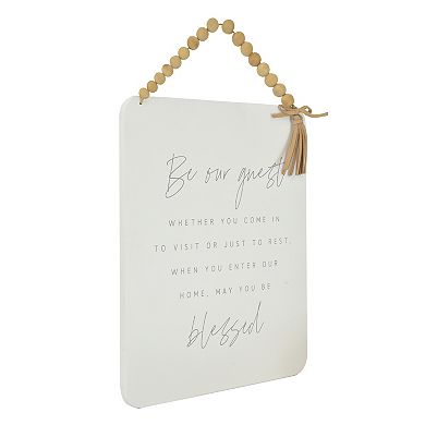 Belle Maison Be Our Guest Beaded Wall Decor