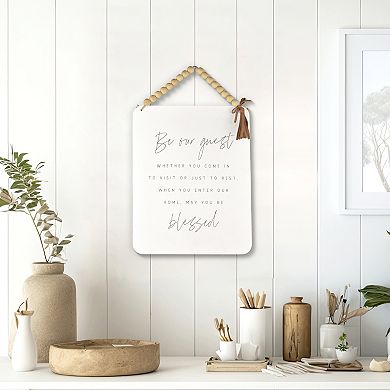 Belle Maison Be Our Guest Beaded Wall Decor