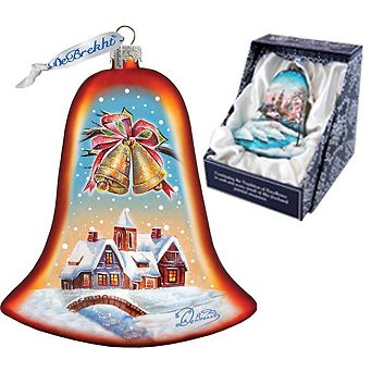 G.Debrekht Housewarming Bell Glass Christmas Ornament by G. DeBrekht Decor Christmas Decor - 752-036