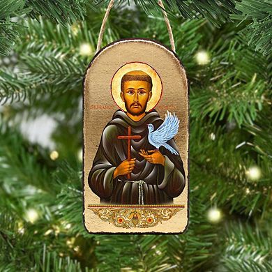 G.Debrekht Saint Francis Religious Christian Sacred Icon Ornament Inspirational Icon Decor