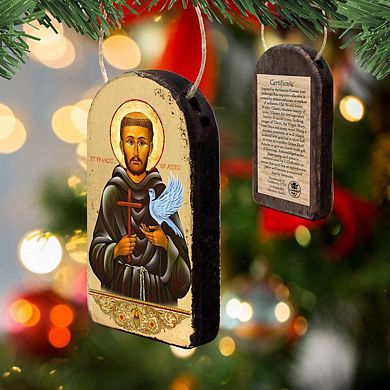 G.Debrekht Saint Francis Religious Christian Sacred Icon Ornament Inspirational Icon Decor