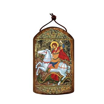 G.Debrekht Saint George Religious Orthodox Sacred Icon Ornament Inspirational Icon Decor