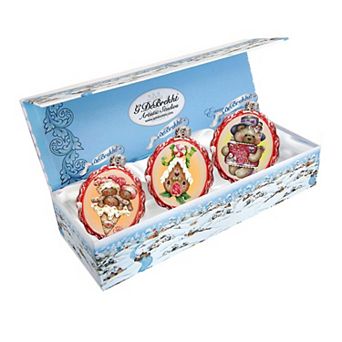 Designocracy Holiday Kiss Mercury Glass Christmas Ornaments by G. DeBrekht Christmas Decor