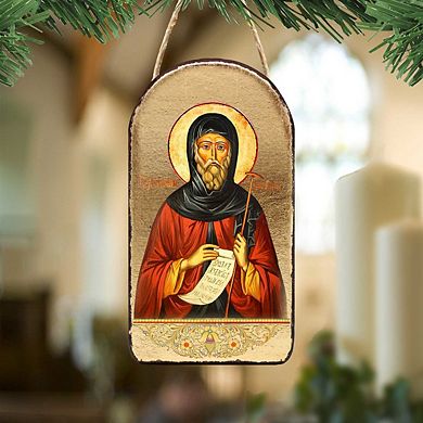 G.Debrekht Saint Antoni Religious Christian Sacred Icon Ornament Inspirational Icon Decor