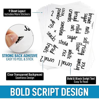 Zulay Kitchen Pantry Labels for Containers